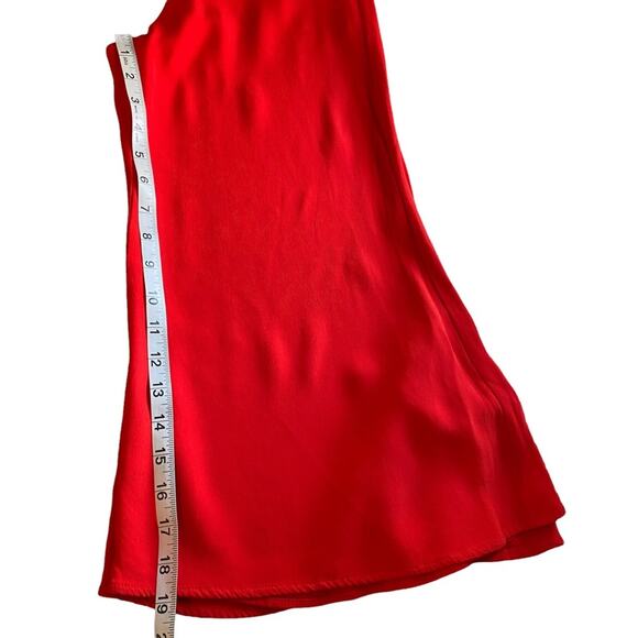 Revolve Alexis High Rise Red Cropped Wide Leg Pants Minimalist Contemporary - Picture 9 of 10